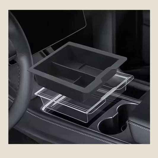 Model 3/Y Center Console Tray – 2-Piece Organizer Insert Set (2017–2025)
