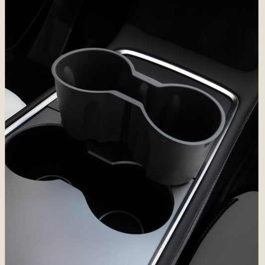 Model 3/Y Cup Holder Insert – Anti-Slip Center Console Drink Divider (2017–2025)