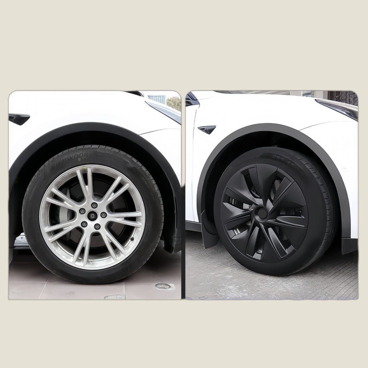 Model Y Black Pulse Wheel Covers – 19-Inch Matte Black Full Rim Protection Set (2020–2025)