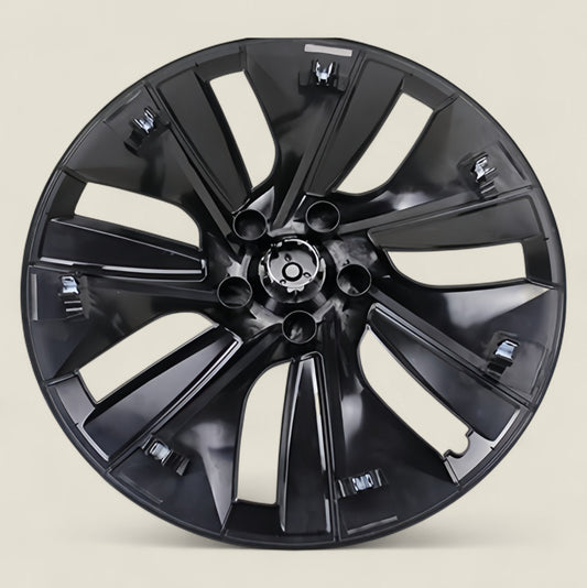 Model Y Black Pulse Wheel Covers – 19-Inch Matte Black Full Rim Protection Set (2020–2025)