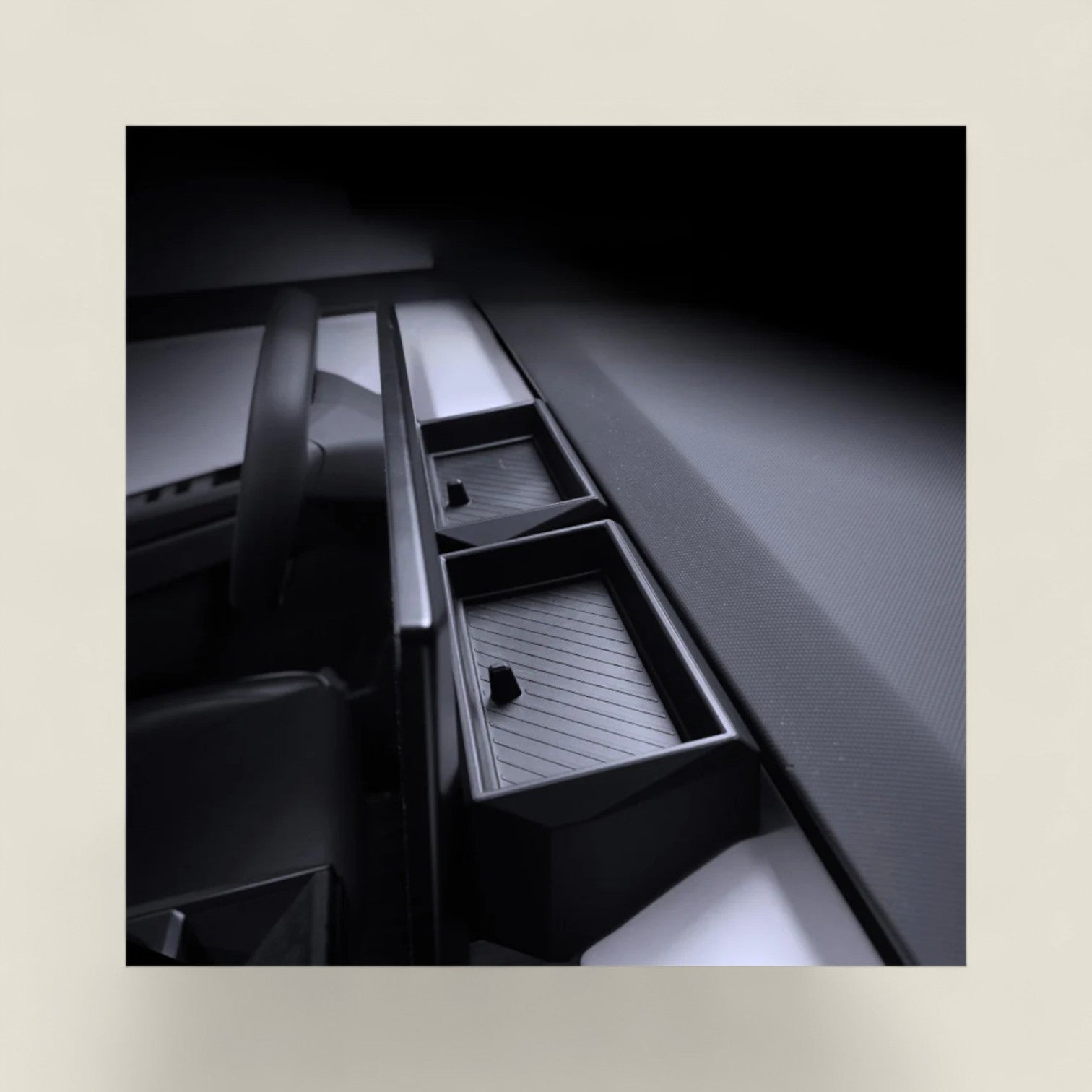 ABS Storage Box Behind the Screen Set for Tesla Cybertruck (2024+)