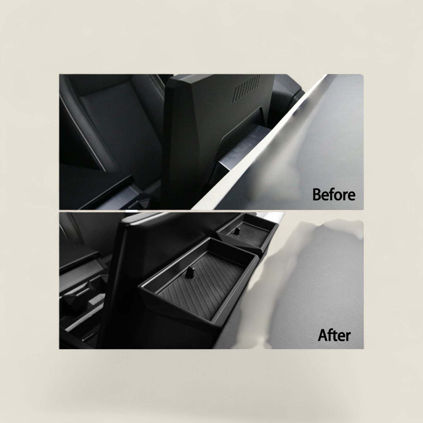 ABS Storage Box Behind the Screen Set for Tesla Cybertruck (2024+)