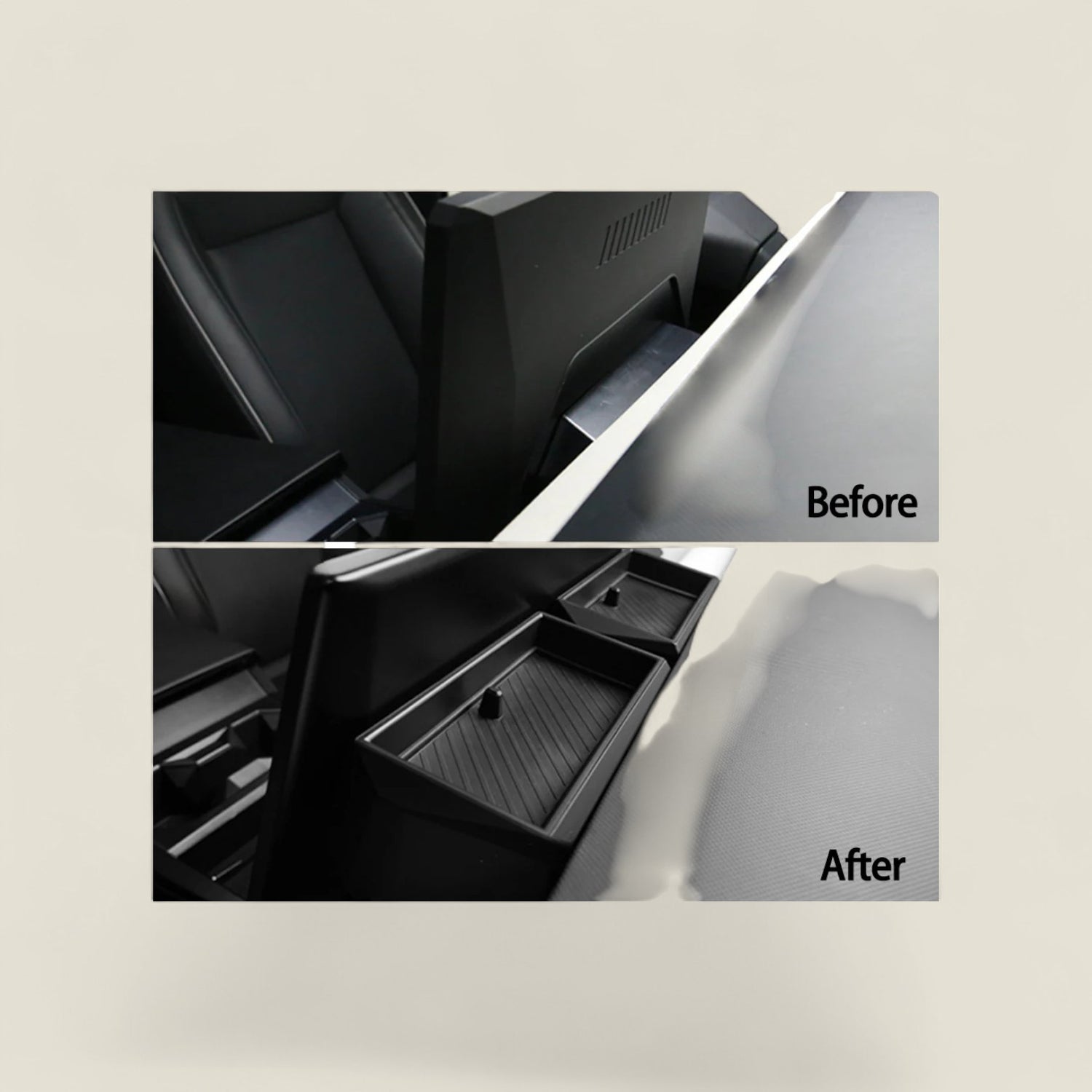 ABS Storage Box Behind the Screen Set for Tesla Cybertruck (2024+)