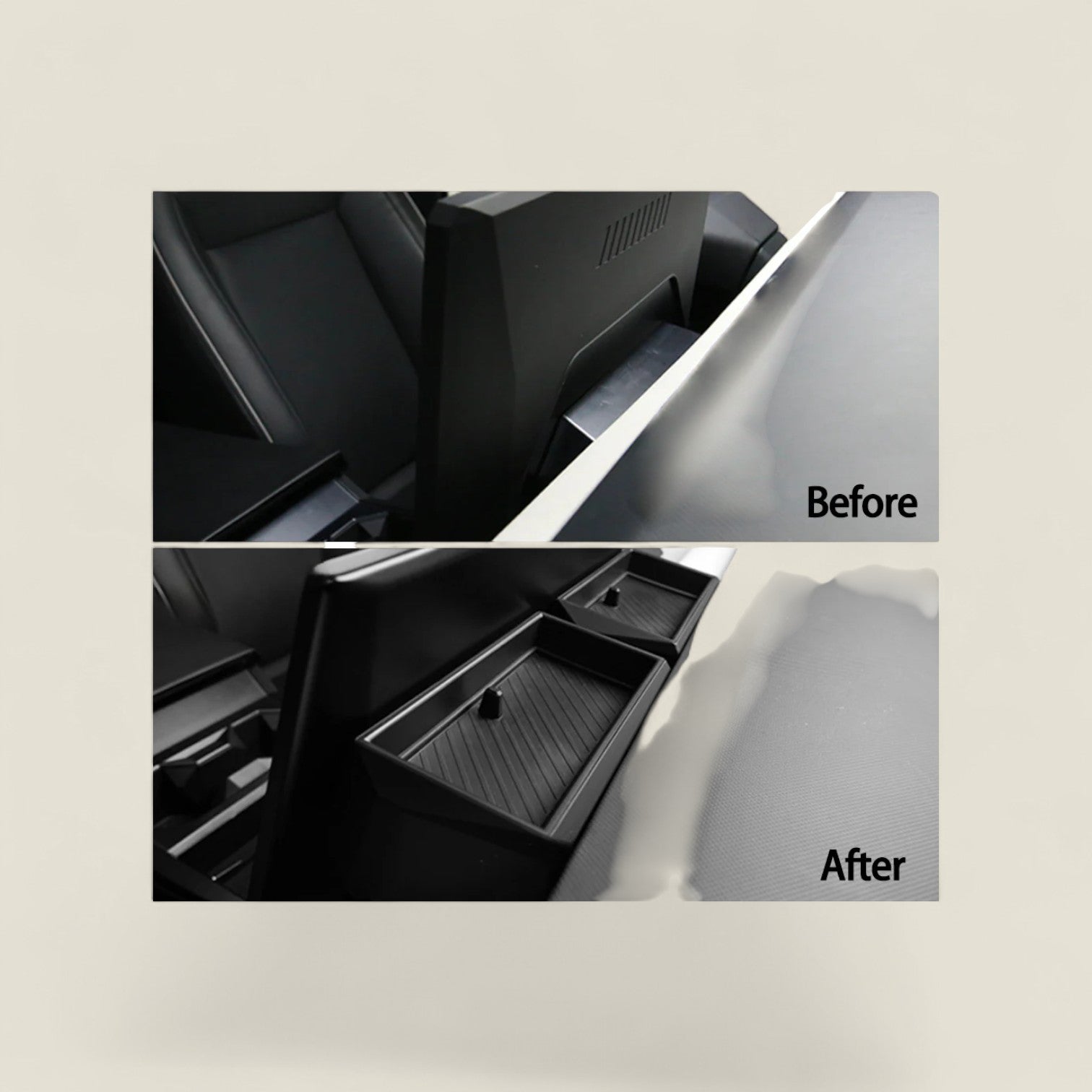 ABS Storage Box Behind the Screen Set for Tesla Cybertruck (2024+)