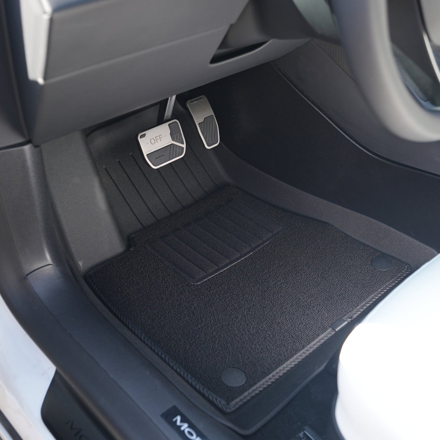 Model 3/Y Double-Layer All-Weather Floor Mats – Soft Blanket Surface & Waterproof Base (2017–2025)