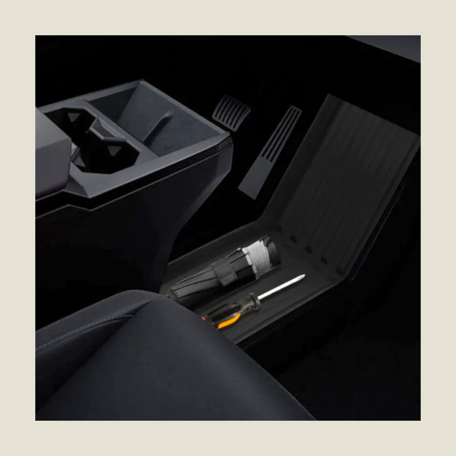 TPE Under Center Console Mat for Tesla Cybertruck (2024+)